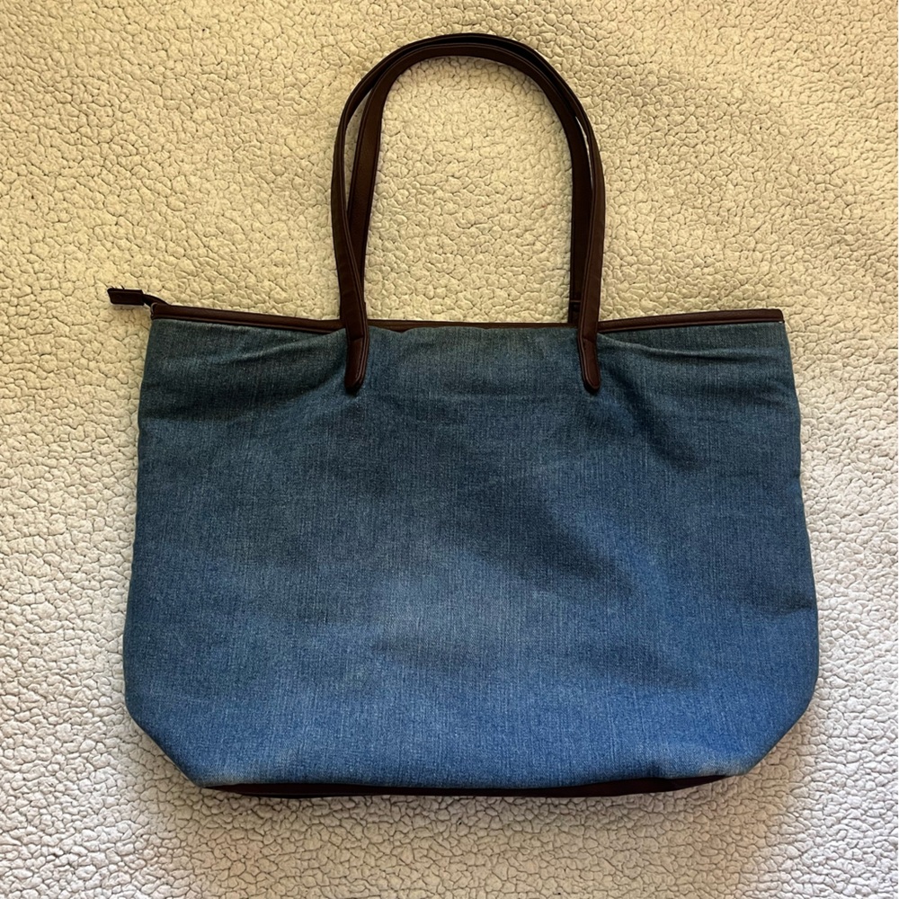 Denim Patchwork Tote Bag - image 3